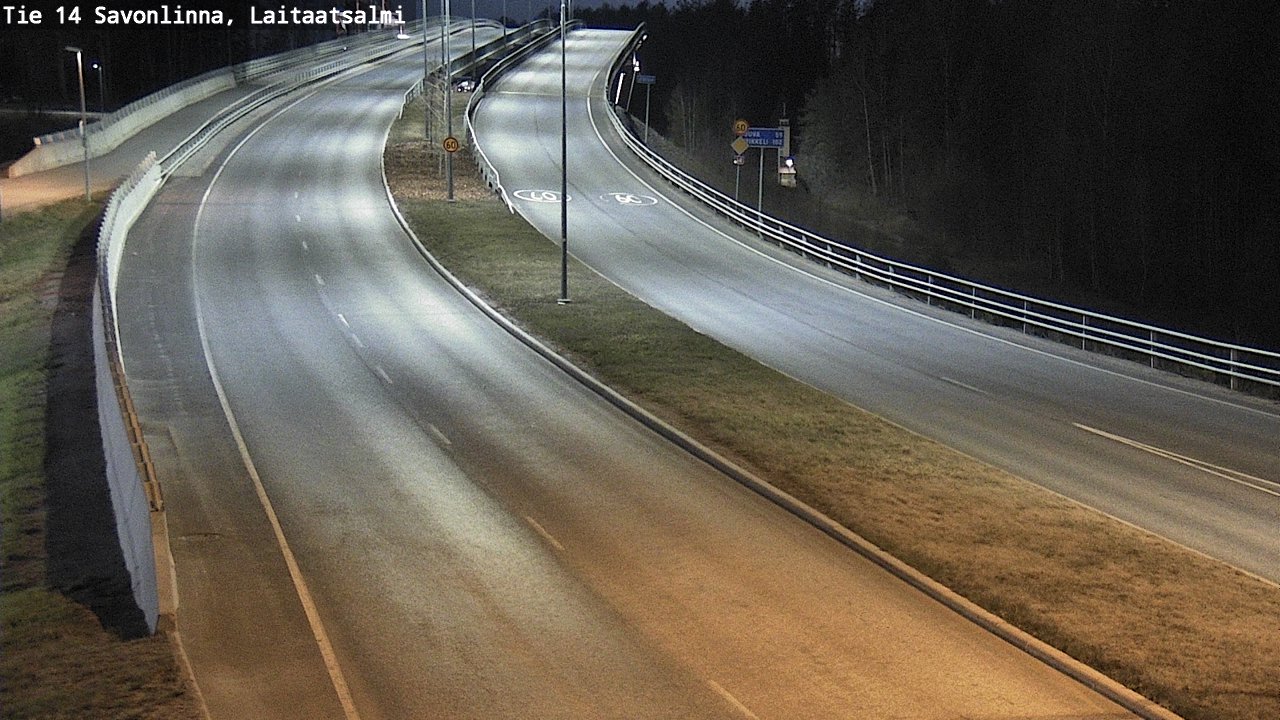 Weather Camera Image Väg 14 Nyslott, Laitaatsalmi, Savonlinna, Etelä-Savo