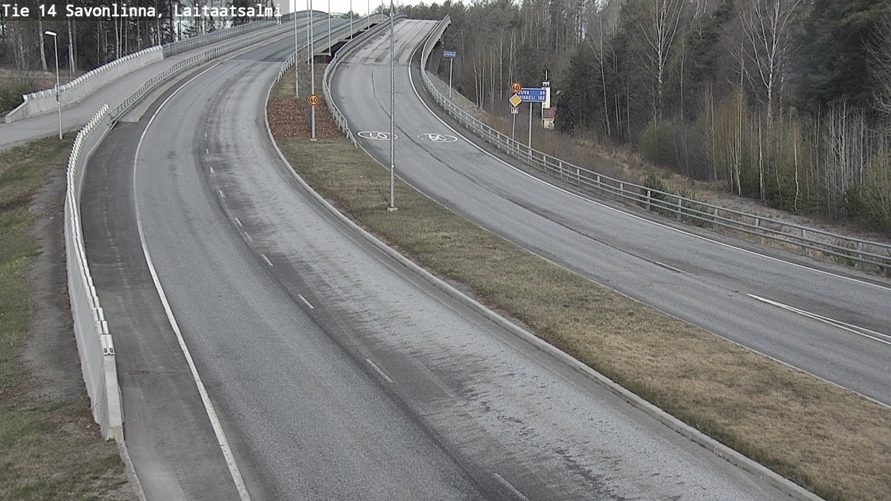 Weather Camera Image Väg 14 Nyslott, Laitaatsalmi, Savonlinna, Etelä-Savo