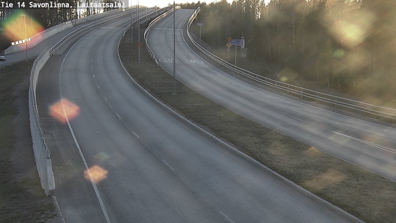 Weather Camera Image Väg 14 Nyslott, Laitaatsalmi, Savonlinna, Etelä-Savo
