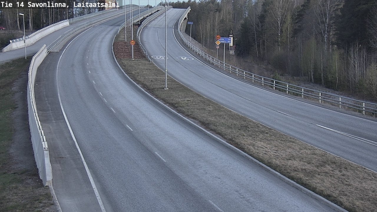 Weather Camera Image Väg 14 Nyslott, Laitaatsalmi, Savonlinna, Etelä-Savo