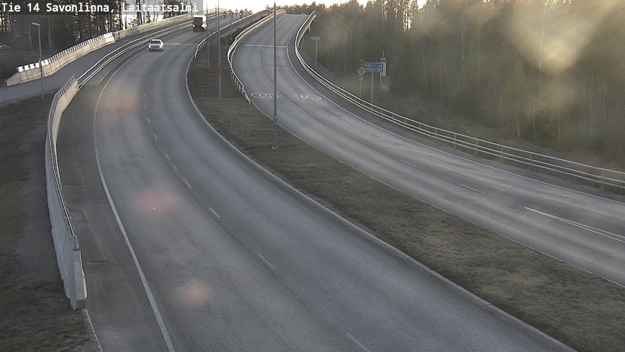 Weather Camera Image Väg 14 Nyslott, Laitaatsalmi, Savonlinna, Etelä-Savo