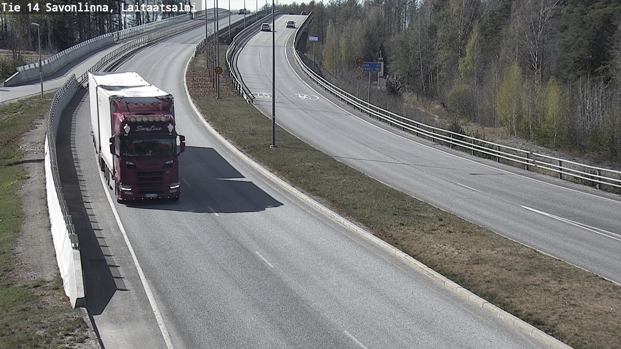 Weather Camera Image Väg 14 Nyslott, Laitaatsalmi, Savonlinna, Etelä-Savo