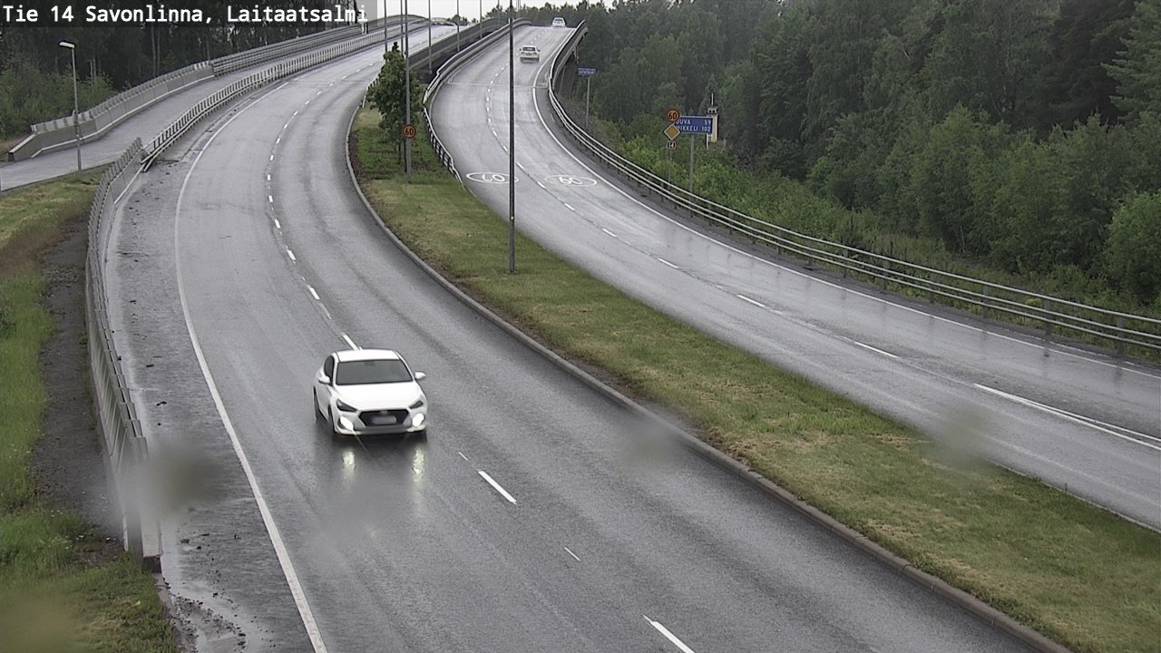 Weather Camera Image Väg 14 Nyslott, Laitaatsalmi, Savonlinna, Etelä-Savo