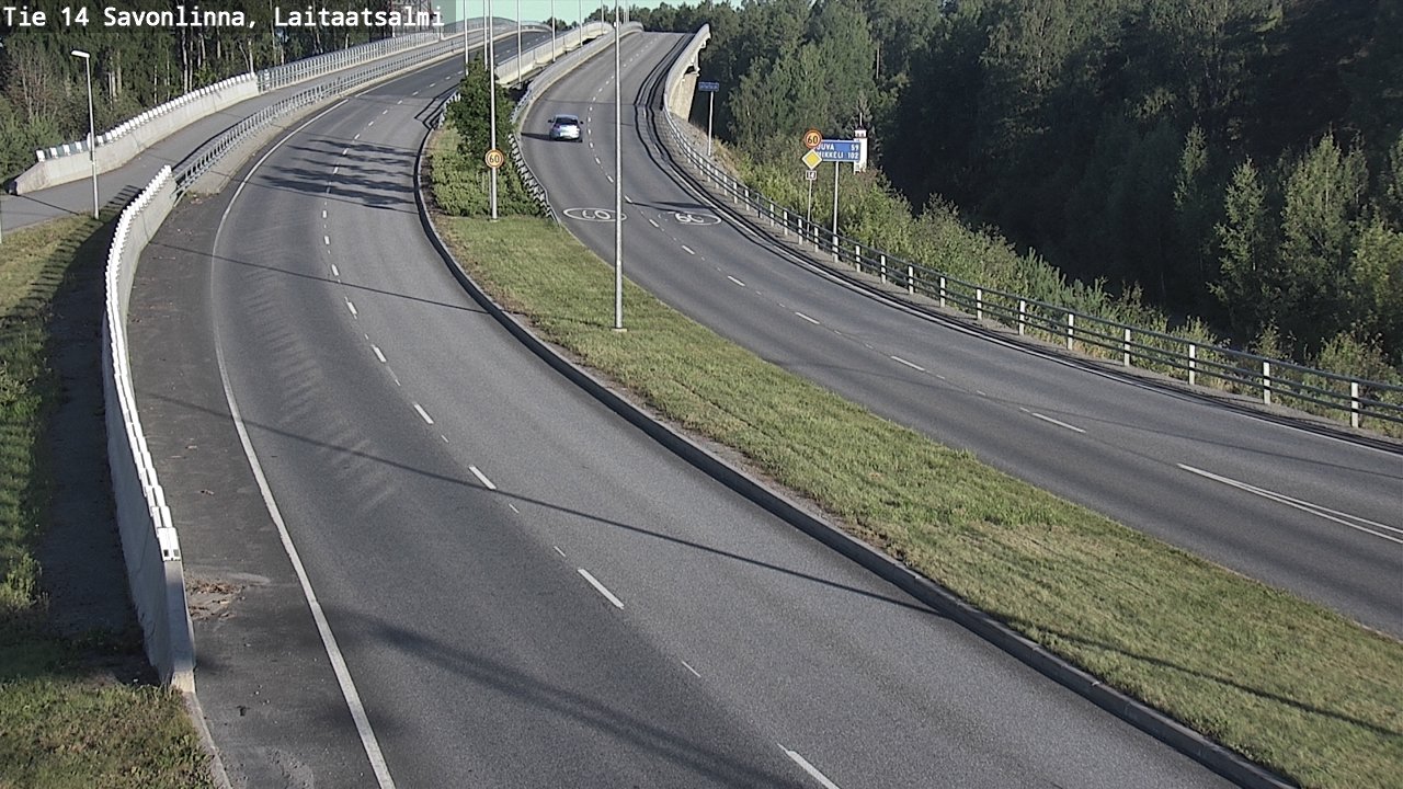 Weather Camera Image Väg 14 Nyslott, Laitaatsalmi, Savonlinna, Etelä-Savo