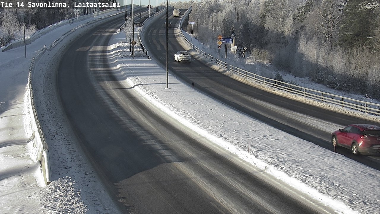 Weather Camera Image Road 14 Savonlinna, Laitaatsalmi, Savonlinna, Etelä-Savo