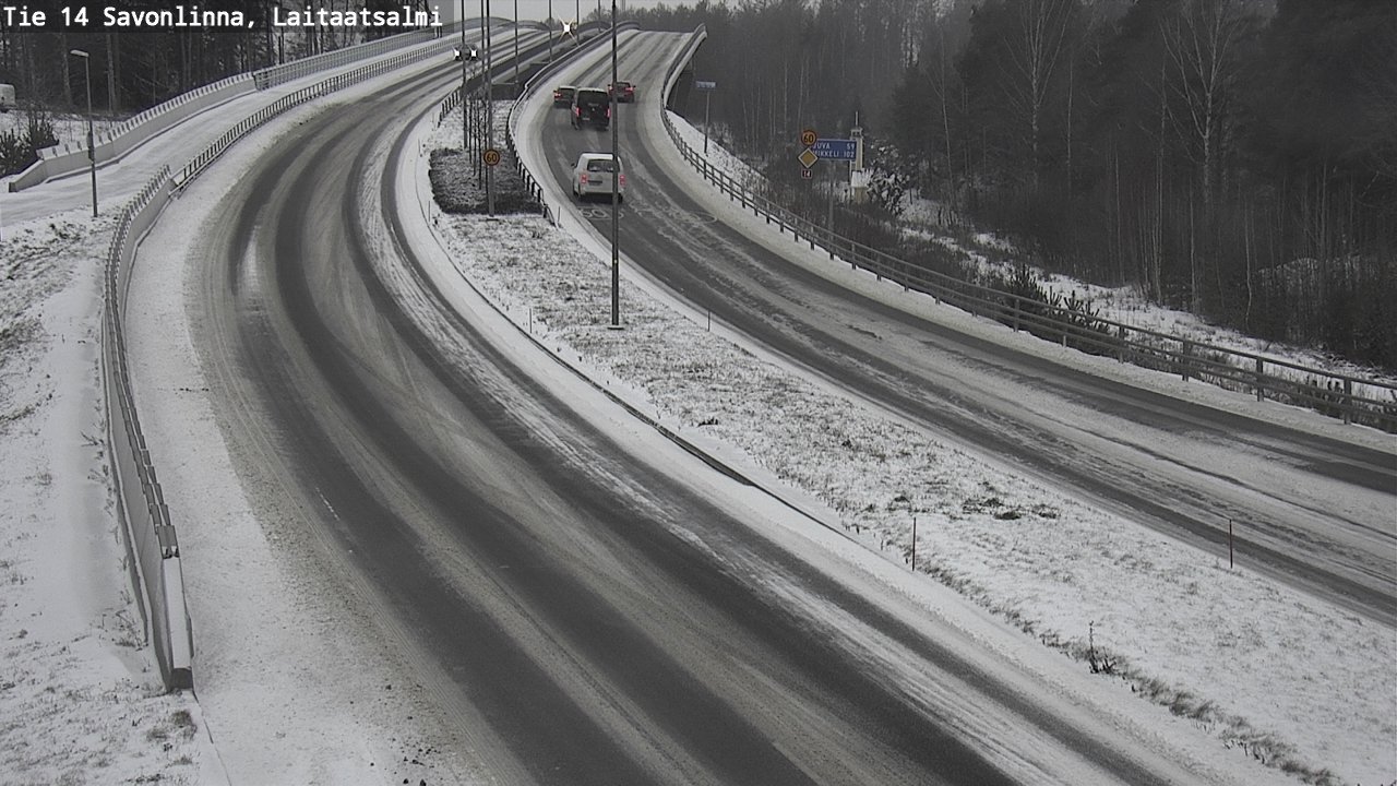 Weather Camera Image Väg 14 Nyslott, Laitaatsalmi, Savonlinna, Etelä-Savo