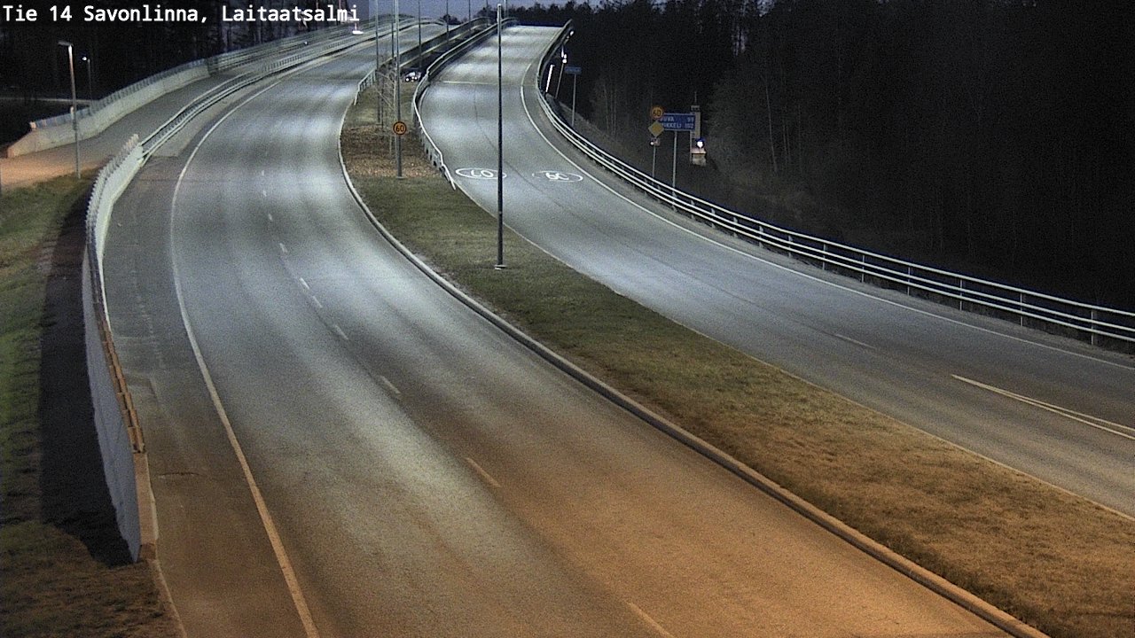 Weather Camera Image Väg 14 Nyslott, Laitaatsalmi, Savonlinna, Etelä-Savo