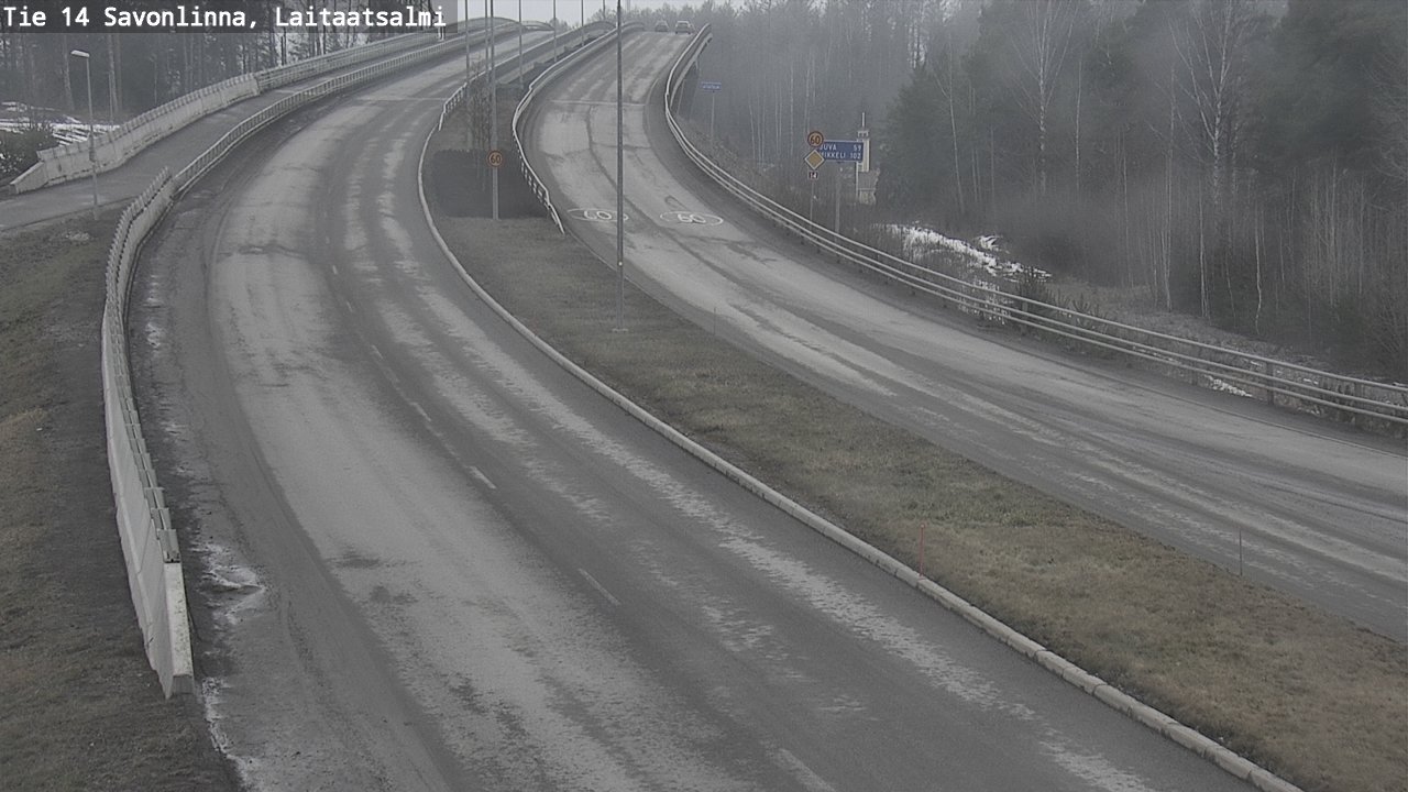 Weather Camera Image Road 14 Savonlinna, Laitaatsalmi, Savonlinna, Etelä-Savo