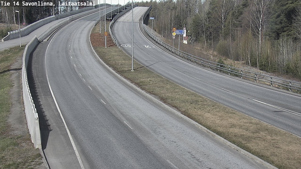 Weather Camera Image Väg 14 Nyslott, Laitaatsalmi, Savonlinna, Etelä-Savo