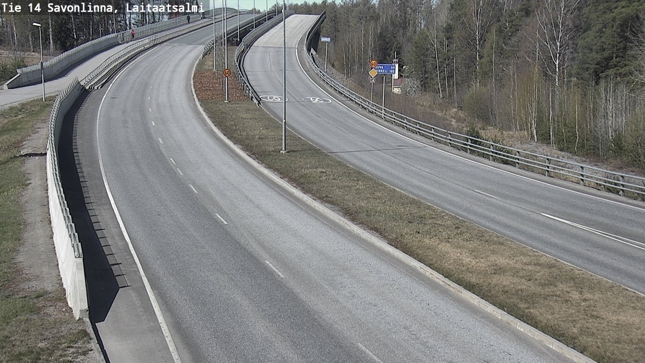 Weather Camera Image Väg 14 Nyslott, Laitaatsalmi, Savonlinna, Etelä-Savo