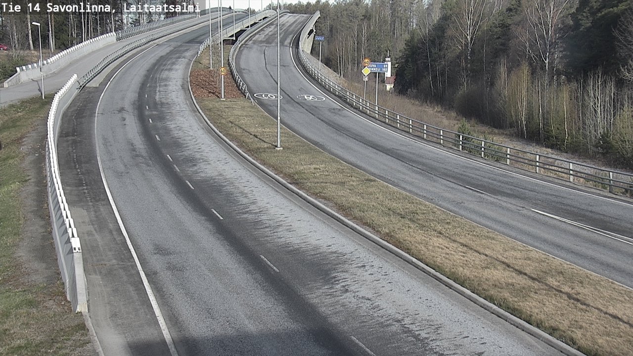 Weather Camera Image Väg 14 Nyslott, Laitaatsalmi, Savonlinna, Etelä-Savo