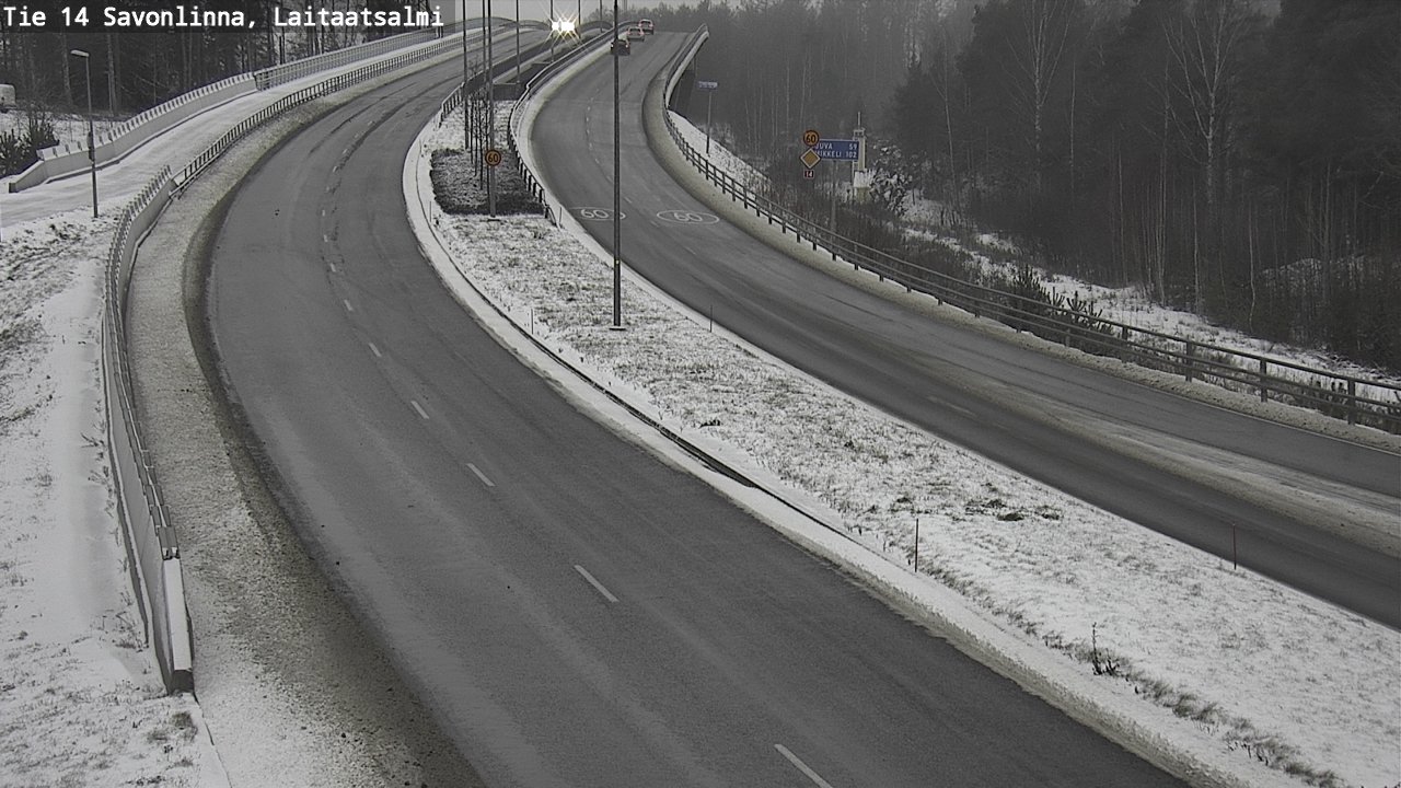 Weather Camera Image Väg 14 Nyslott, Laitaatsalmi, Savonlinna, Etelä-Savo