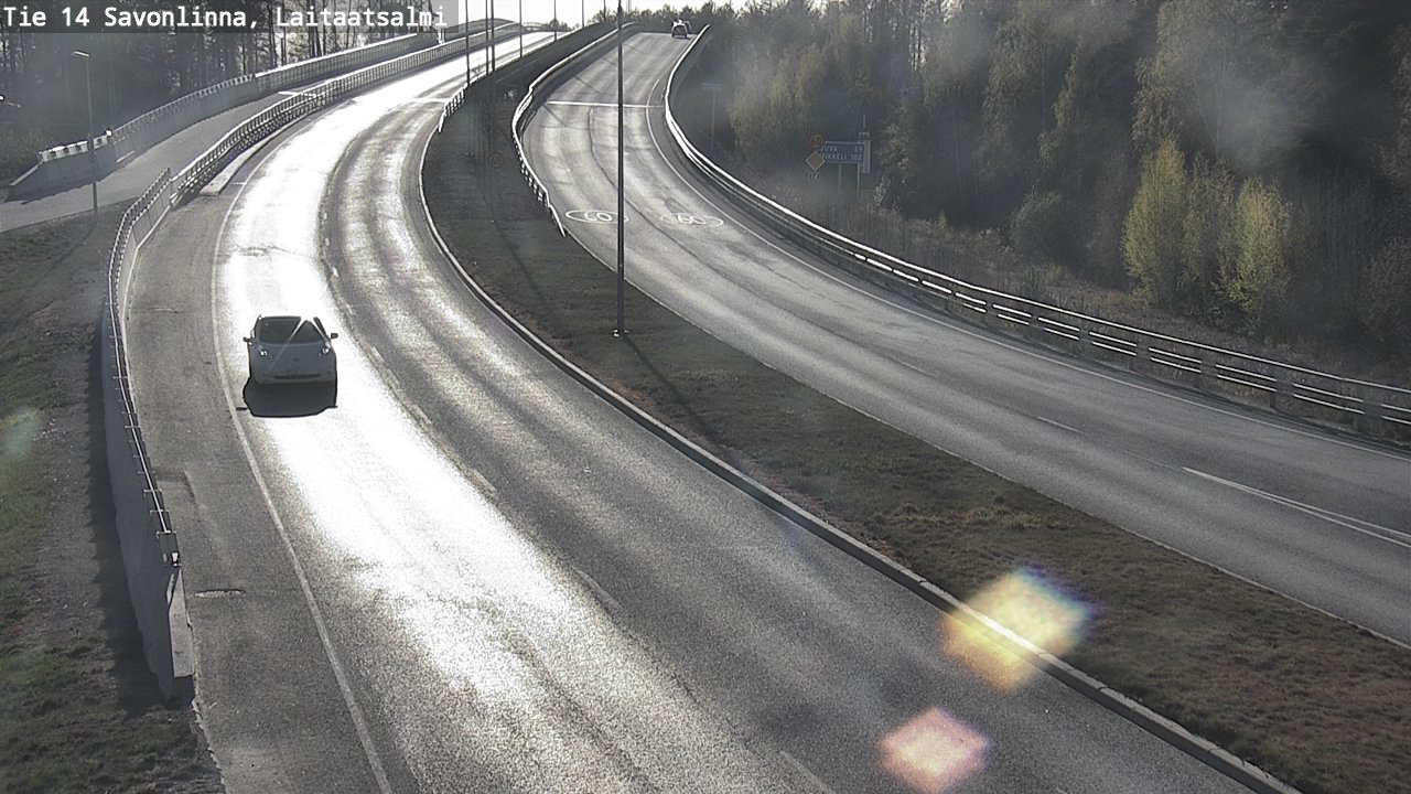 Weather Camera Image Väg 14 Nyslott, Laitaatsalmi, Savonlinna, Etelä-Savo