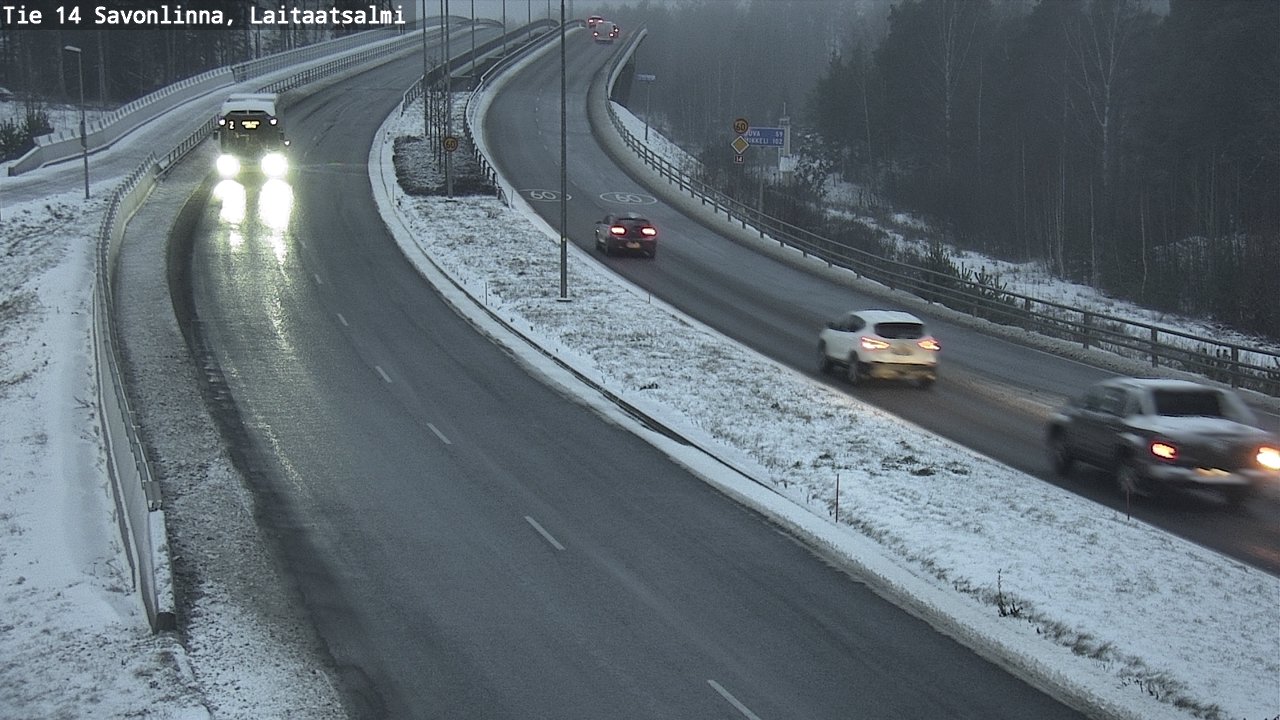 Weather Camera Image Väg 14 Nyslott, Laitaatsalmi, Savonlinna, Etelä-Savo