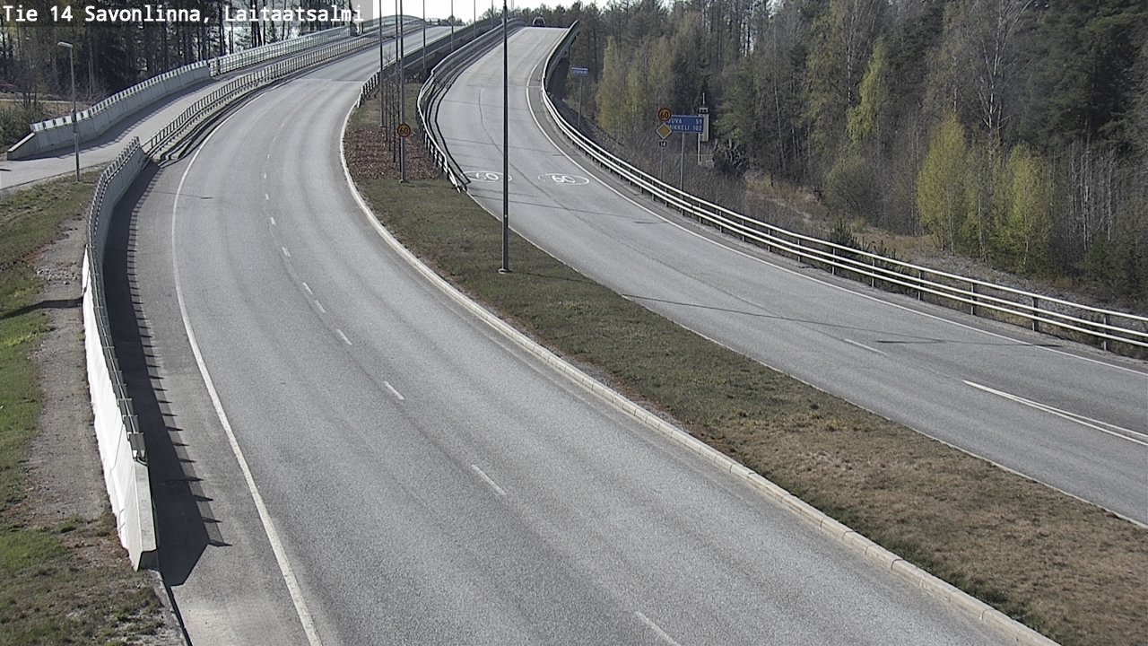Weather Camera Image Väg 14 Nyslott, Laitaatsalmi, Savonlinna, Etelä-Savo