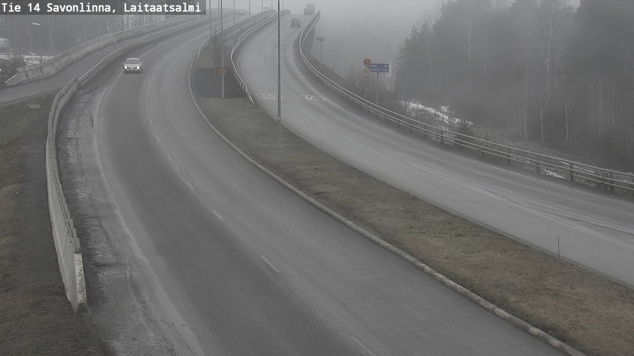 Weather Camera Image Road 14 Savonlinna, Laitaatsalmi, Savonlinna, Etelä-Savo