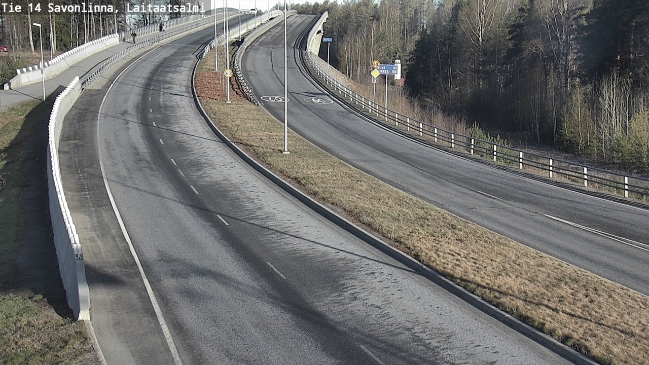 Weather Camera Image Väg 14 Nyslott, Laitaatsalmi, Savonlinna, Etelä-Savo