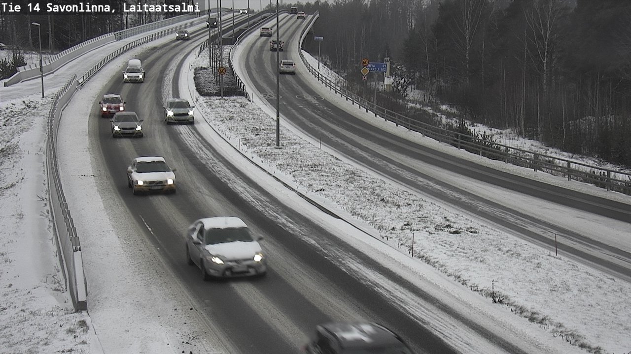 Weather Camera Image Väg 14 Nyslott, Laitaatsalmi, Savonlinna, Etelä-Savo