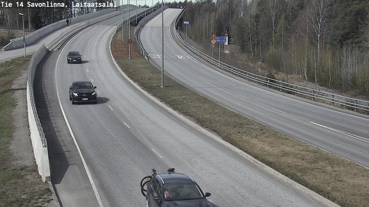 Weather Camera Image Väg 14 Nyslott, Laitaatsalmi, Savonlinna, Etelä-Savo