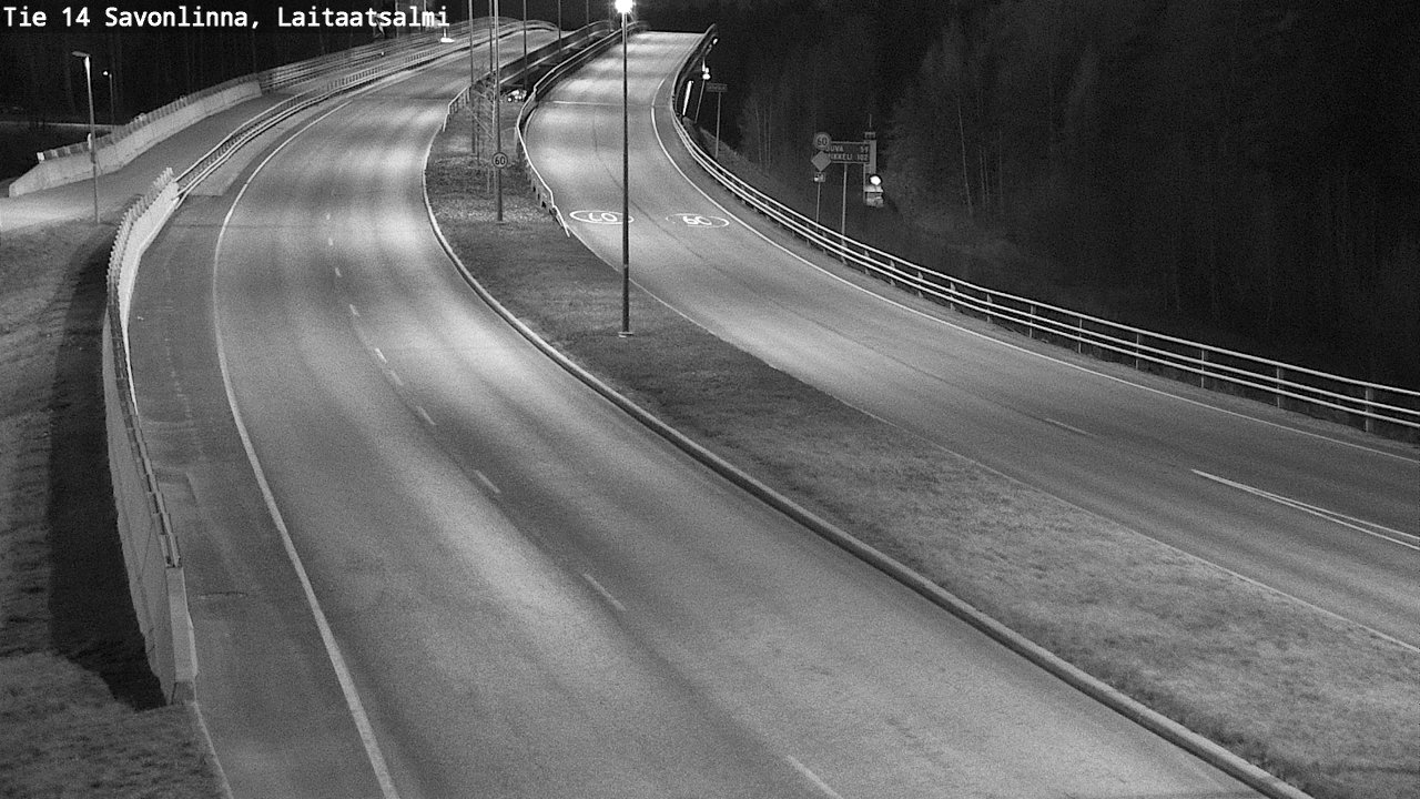 Weather Camera Image Väg 14 Nyslott, Laitaatsalmi, Savonlinna, Etelä-Savo