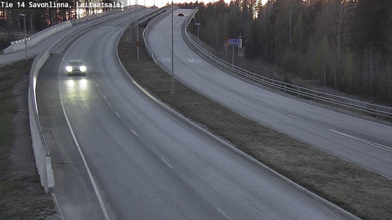 Weather Camera Image Väg 14 Nyslott, Laitaatsalmi, Savonlinna, Etelä-Savo
