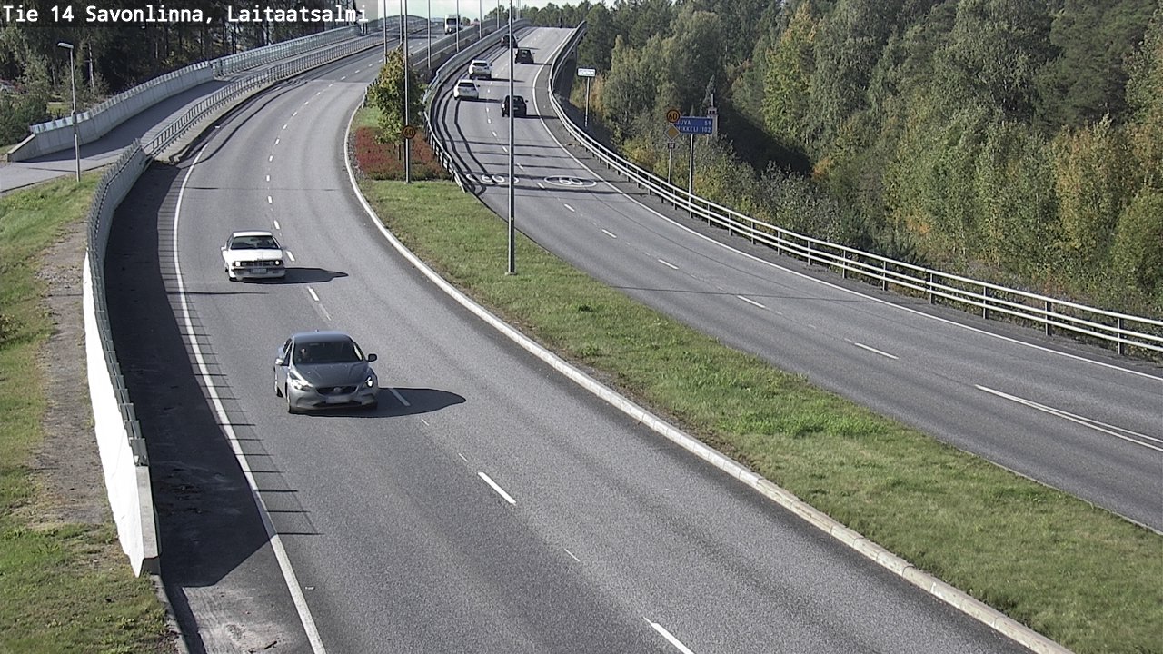 Weather Camera Image Road 14 Savonlinna, Laitaatsalmi, Savonlinna, Etelä-Savo