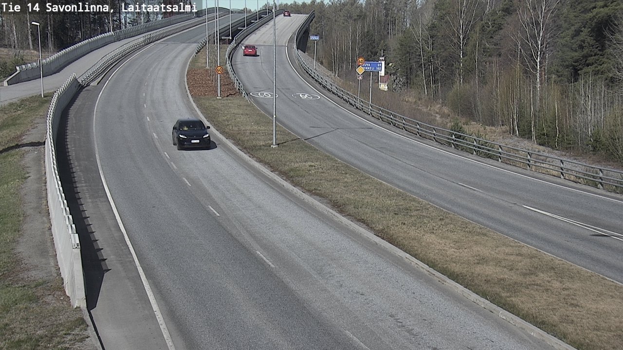 Weather Camera Image Väg 14 Nyslott, Laitaatsalmi, Savonlinna, Etelä-Savo