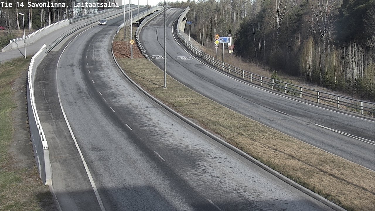 Weather Camera Image Väg 14 Nyslott, Laitaatsalmi, Savonlinna, Etelä-Savo