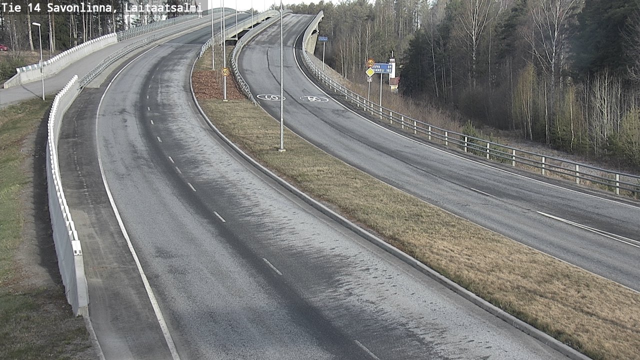 Weather Camera Image Väg 14 Nyslott, Laitaatsalmi, Savonlinna, Etelä-Savo