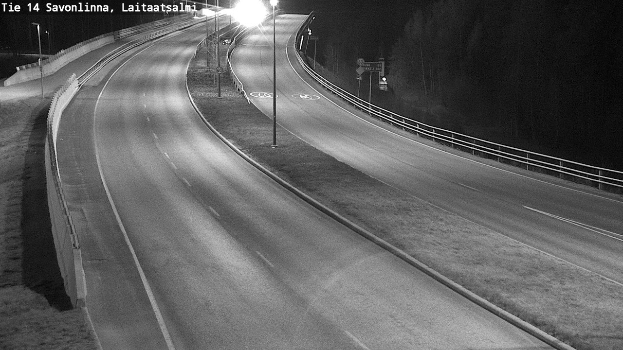 Weather Camera Image Väg 14 Nyslott, Laitaatsalmi, Savonlinna, Etelä-Savo