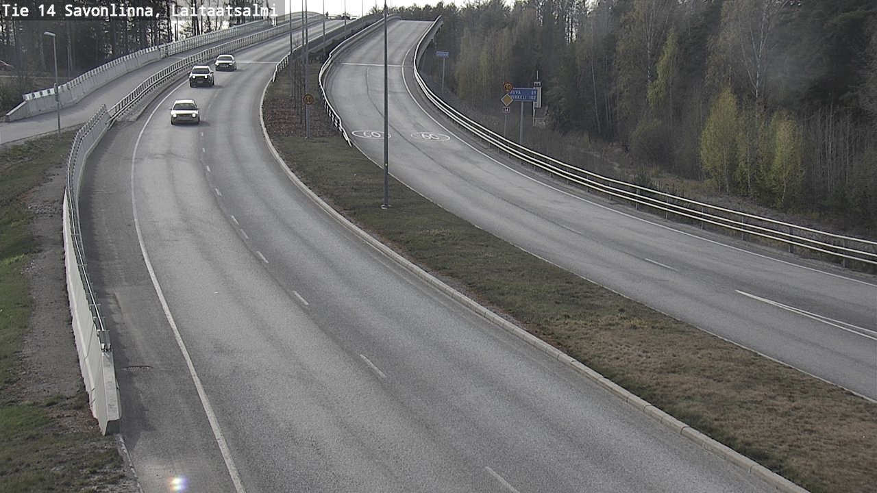 Weather Camera Image Väg 14 Nyslott, Laitaatsalmi, Savonlinna, Etelä-Savo
