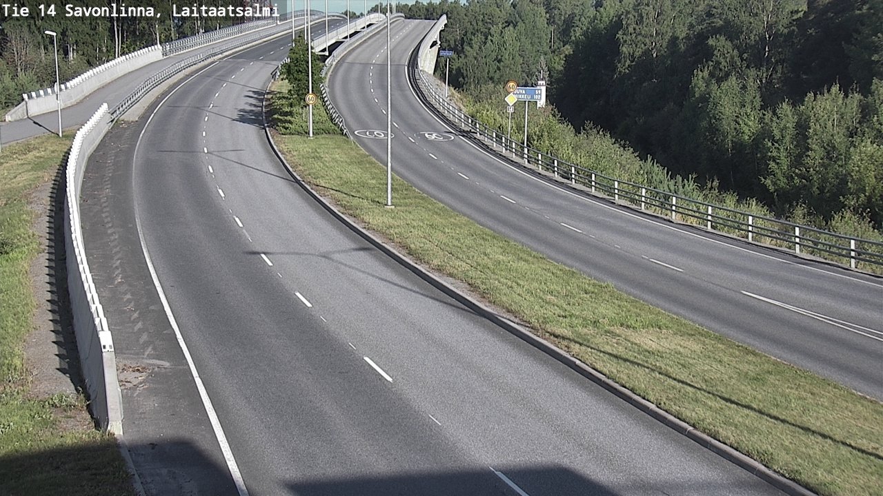 Weather Camera Image Väg 14 Nyslott, Laitaatsalmi, Savonlinna, Etelä-Savo