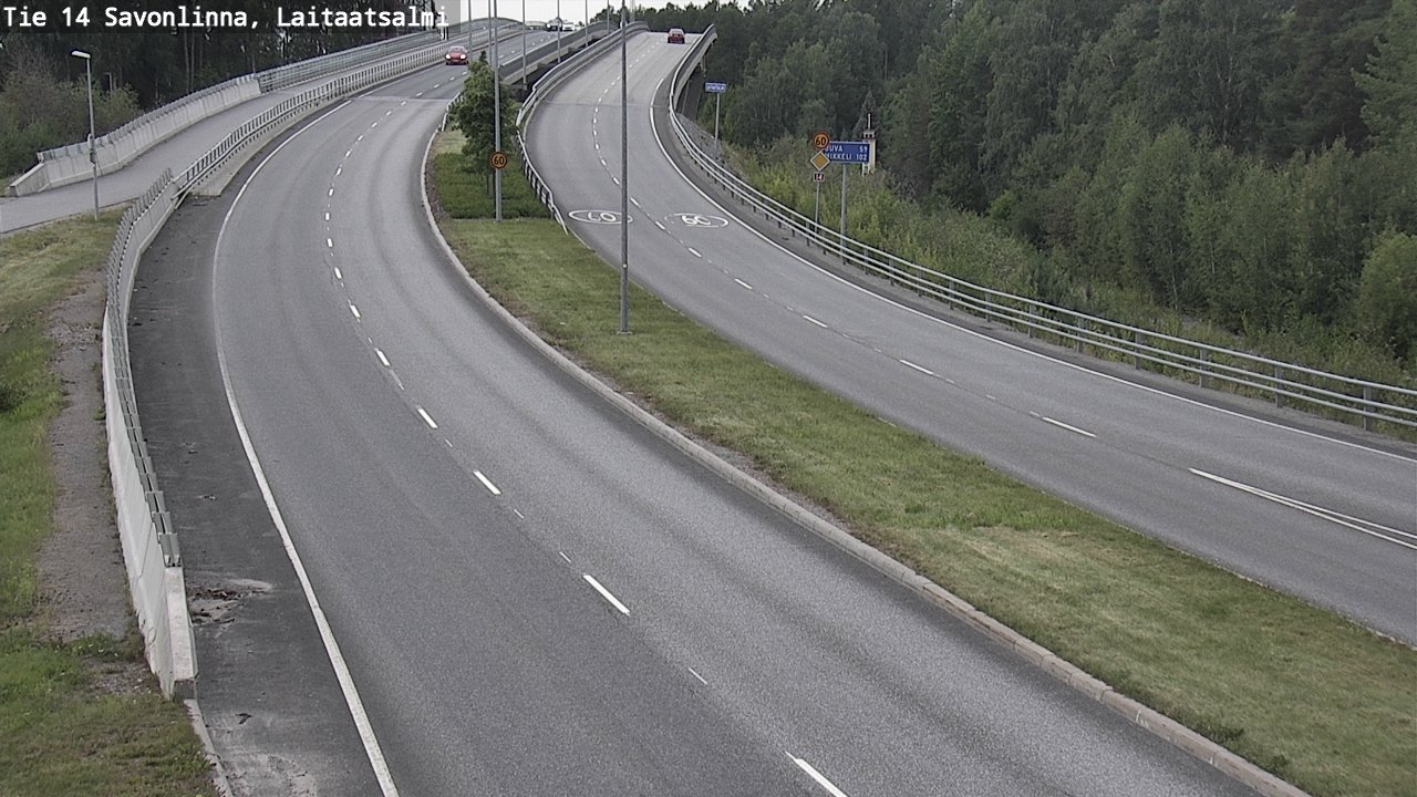 Weather Camera Image Road 14 Savonlinna, Laitaatsalmi, Savonlinna, Etelä-Savo