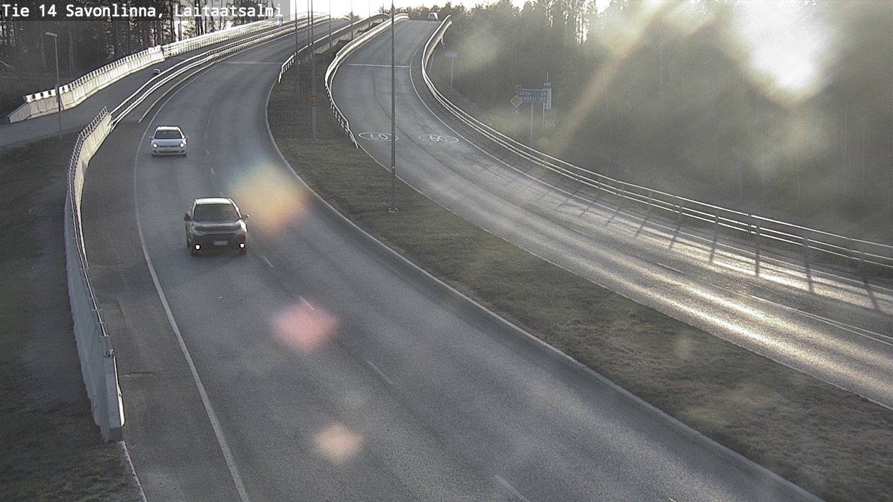 Weather Camera Image Väg 14 Nyslott, Laitaatsalmi, Savonlinna, Etelä-Savo