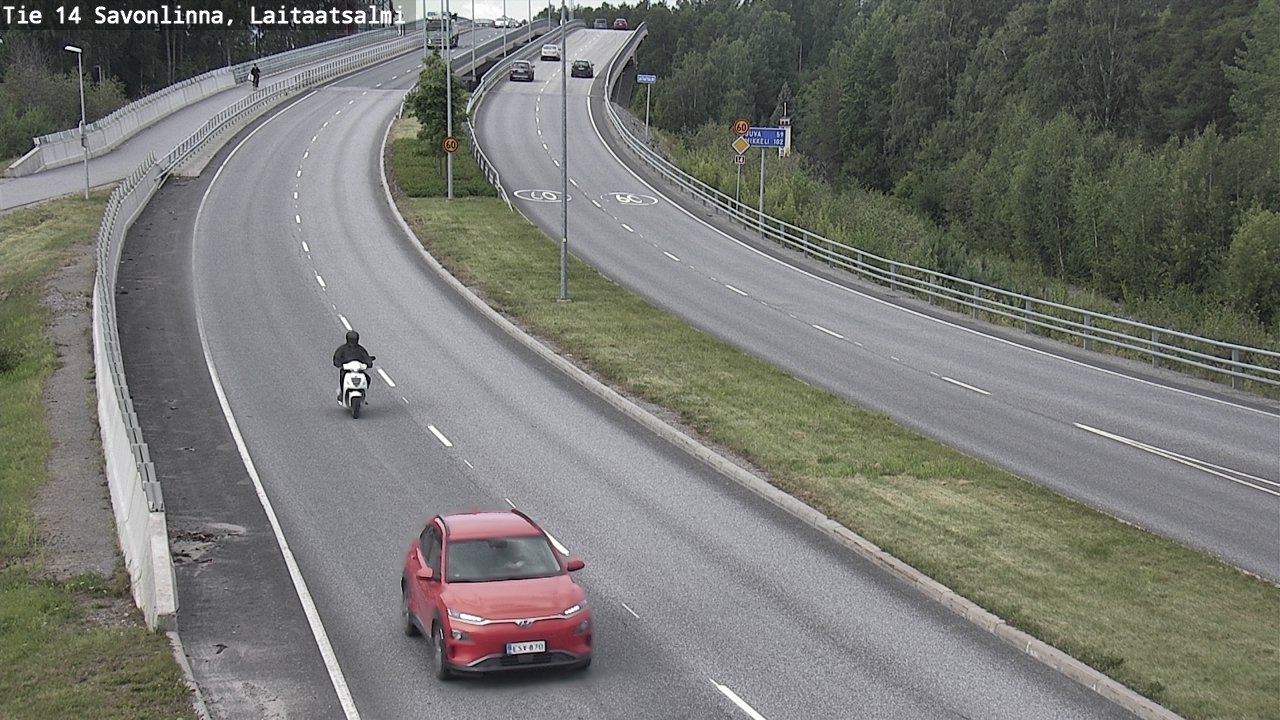 Weather Camera Image Road 14 Savonlinna, Laitaatsalmi, Savonlinna, Etelä-Savo