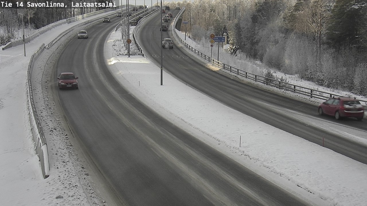Weather Camera Image Road 14 Savonlinna, Laitaatsalmi, Savonlinna, Etelä-Savo