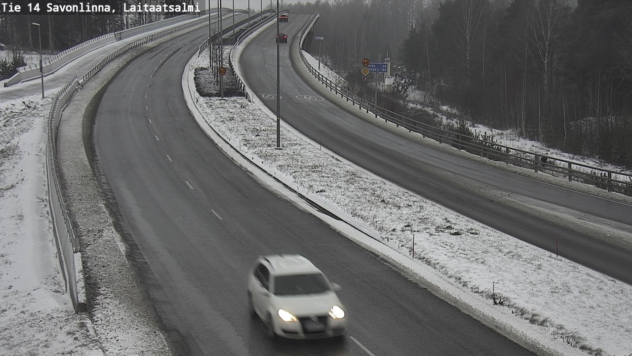 Weather Camera Image Väg 14 Nyslott, Laitaatsalmi, Savonlinna, Etelä-Savo