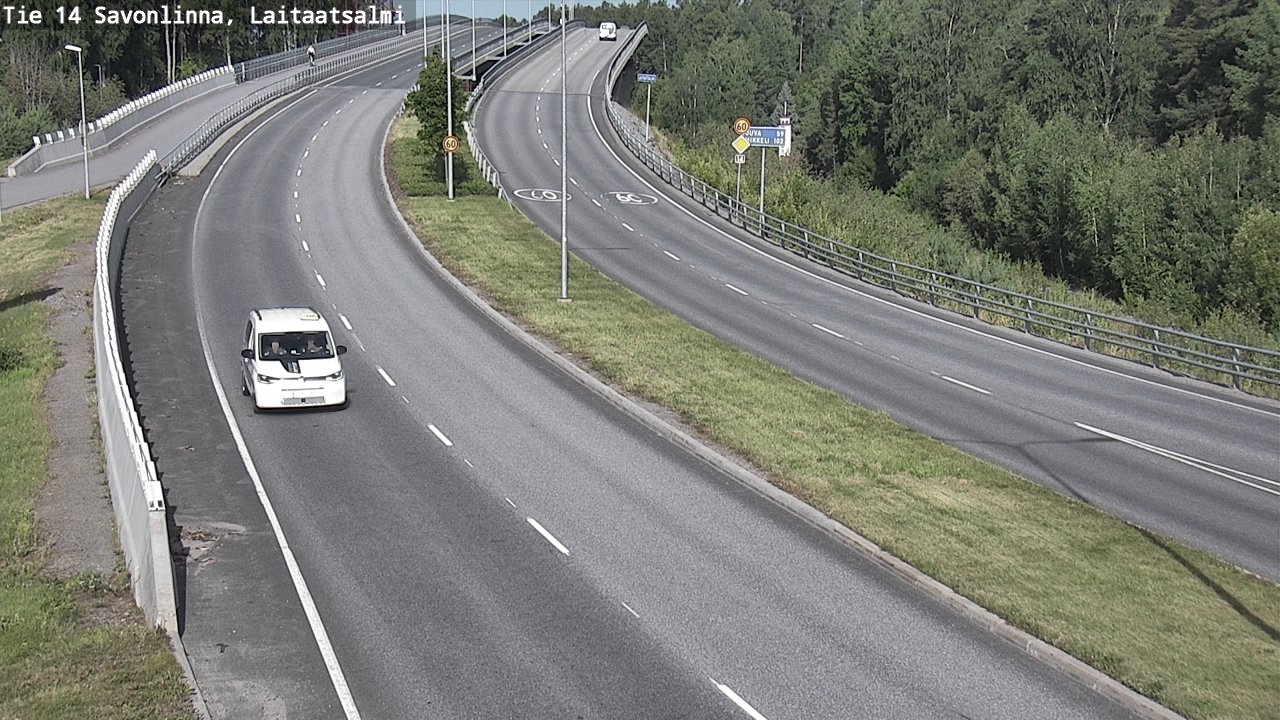 Weather Camera Image Road 14 Savonlinna, Laitaatsalmi, Savonlinna, Etelä-Savo