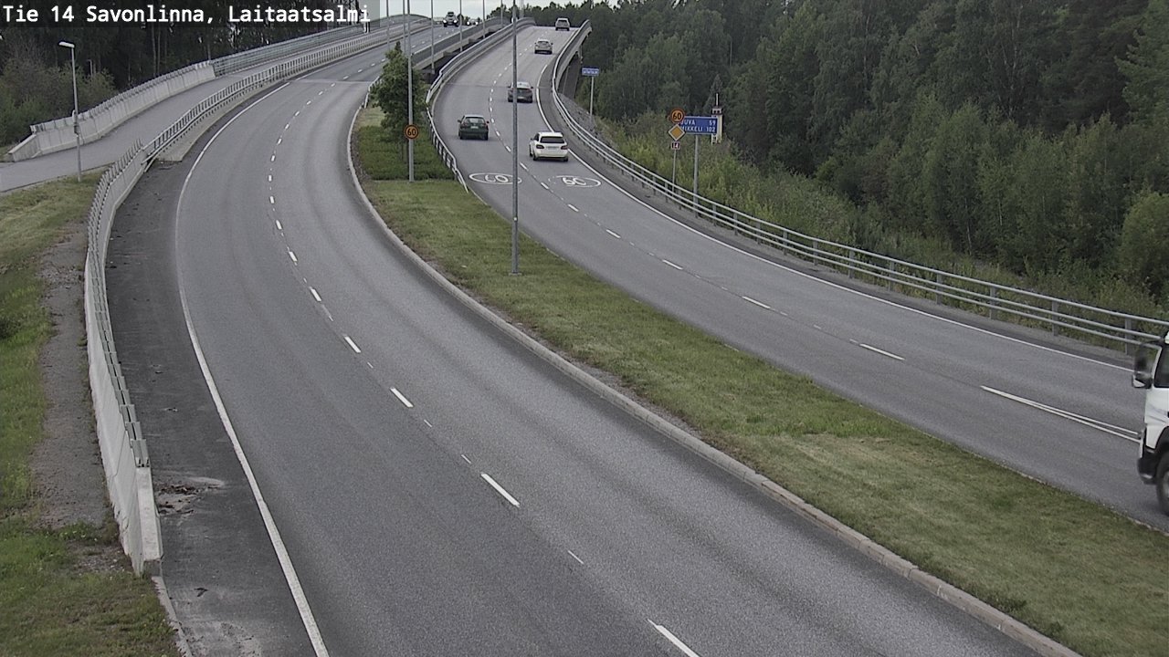 Weather Camera Image Road 14 Savonlinna, Laitaatsalmi, Savonlinna, Etelä-Savo