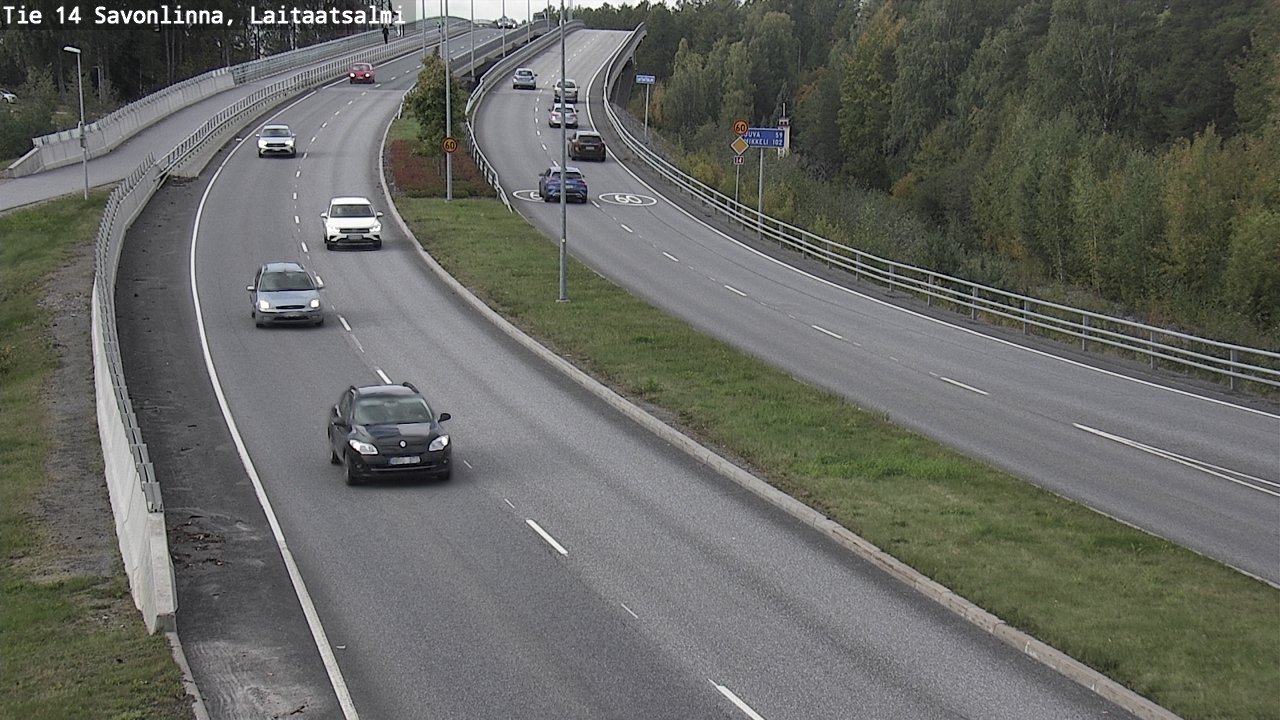 Weather Camera Image Road 14 Savonlinna, Laitaatsalmi, Savonlinna, Etelä-Savo