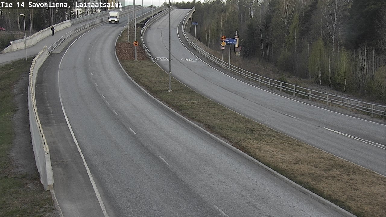 Weather Camera Image Väg 14 Nyslott, Laitaatsalmi, Savonlinna, Etelä-Savo