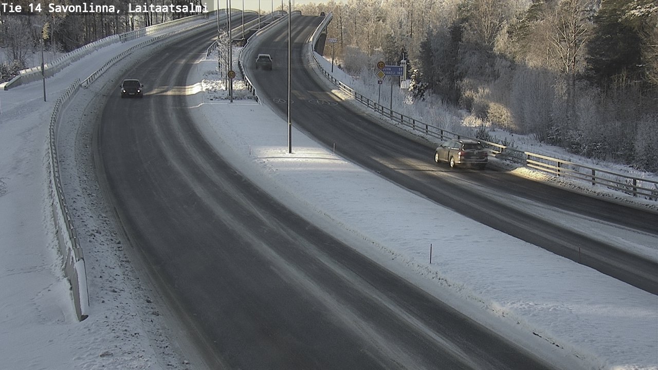 Weather Camera Image Road 14 Savonlinna, Laitaatsalmi, Savonlinna, Etelä-Savo