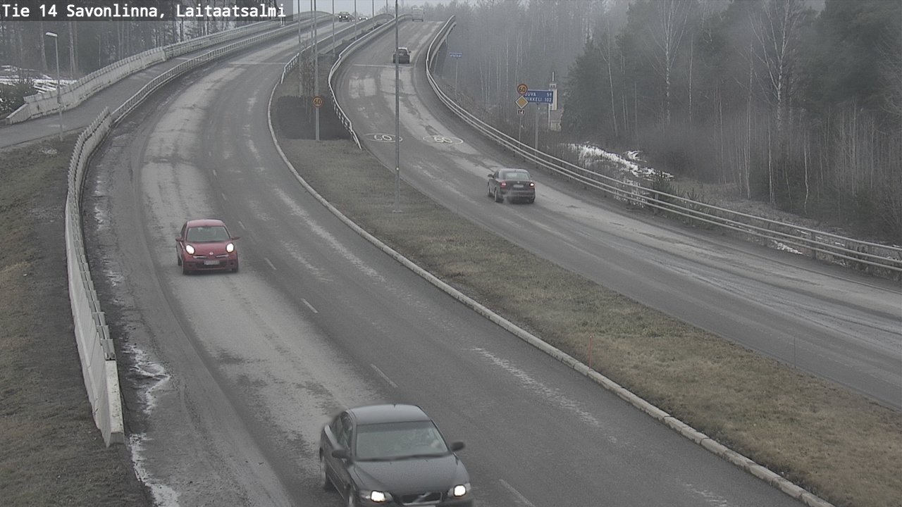 Weather Camera Image Väg 14 Nyslott, Laitaatsalmi, Savonlinna, Etelä-Savo