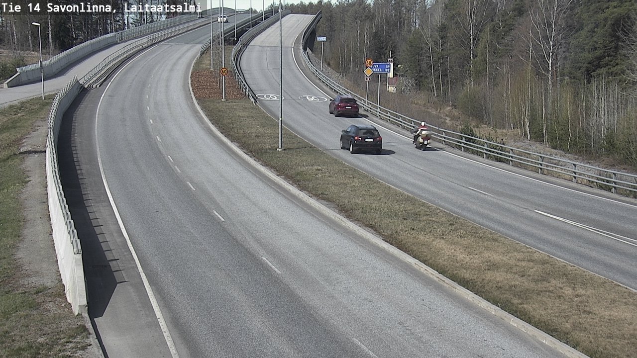 Weather Camera Image Väg 14 Nyslott, Laitaatsalmi, Savonlinna, Etelä-Savo