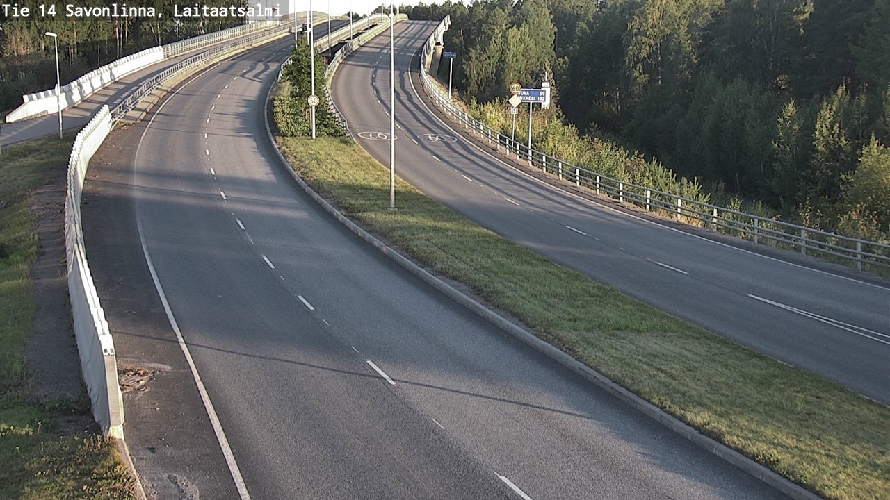 Weather Camera Image Väg 14 Nyslott, Laitaatsalmi, Savonlinna, Etelä-Savo