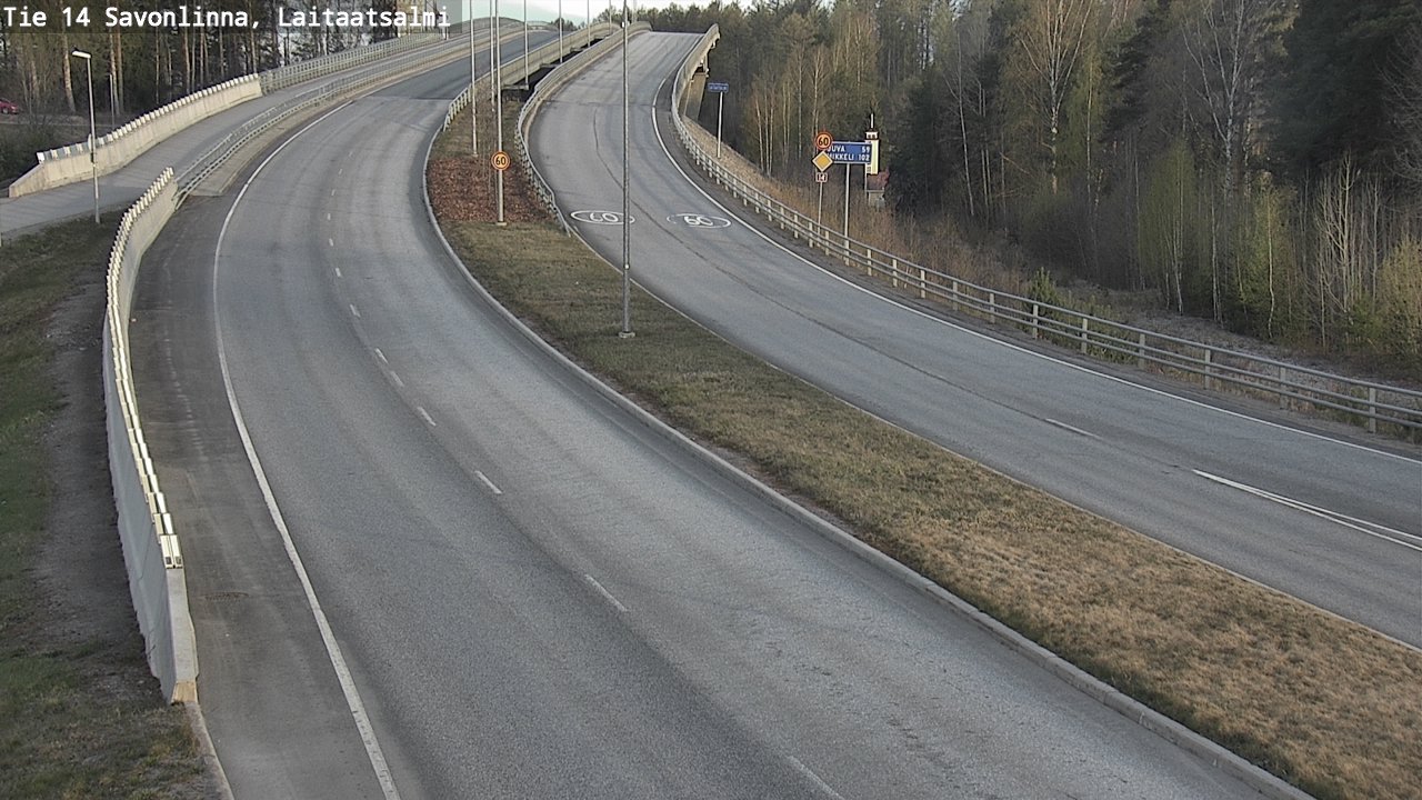 Weather Camera Image Väg 14 Nyslott, Laitaatsalmi, Savonlinna, Etelä-Savo