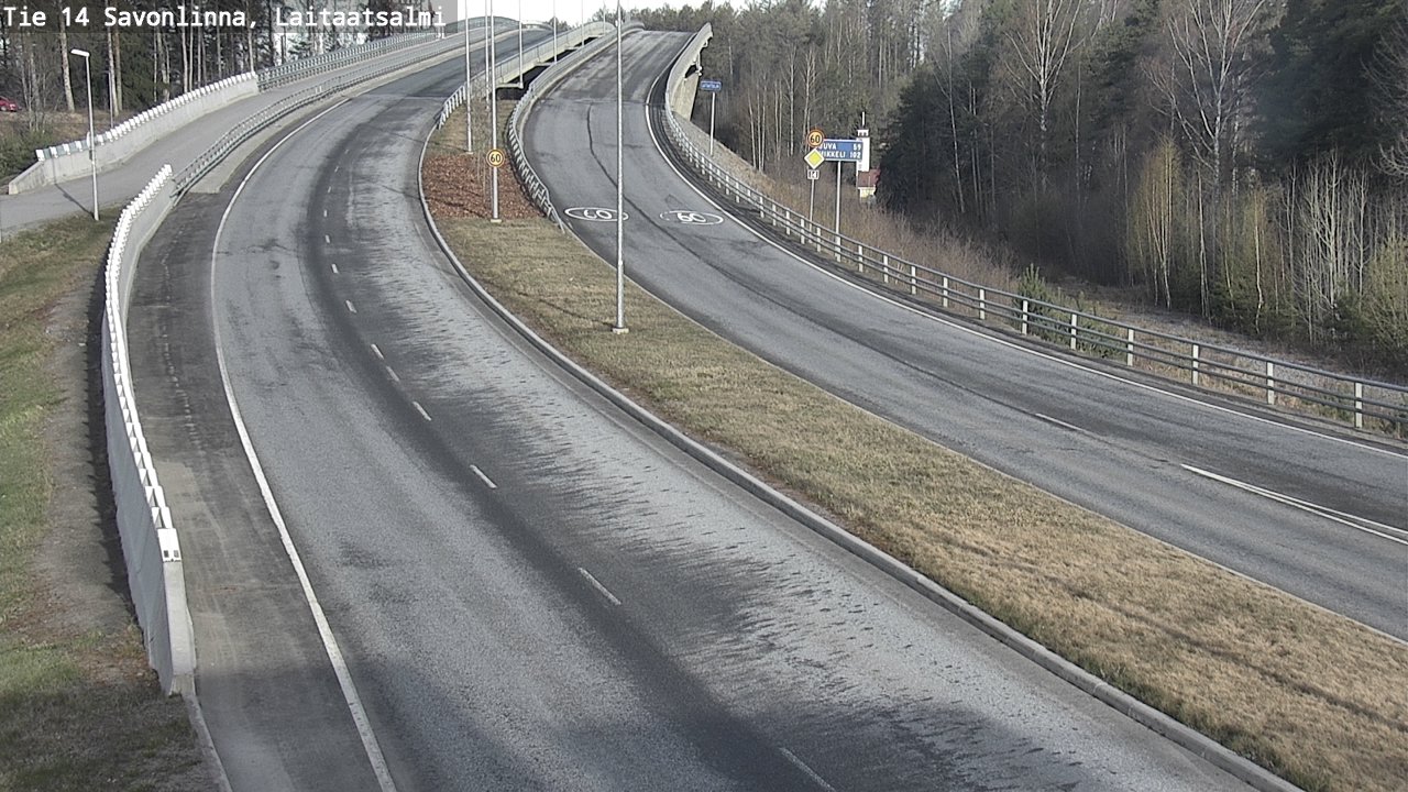 Weather Camera Image Väg 14 Nyslott, Laitaatsalmi, Savonlinna, Etelä-Savo