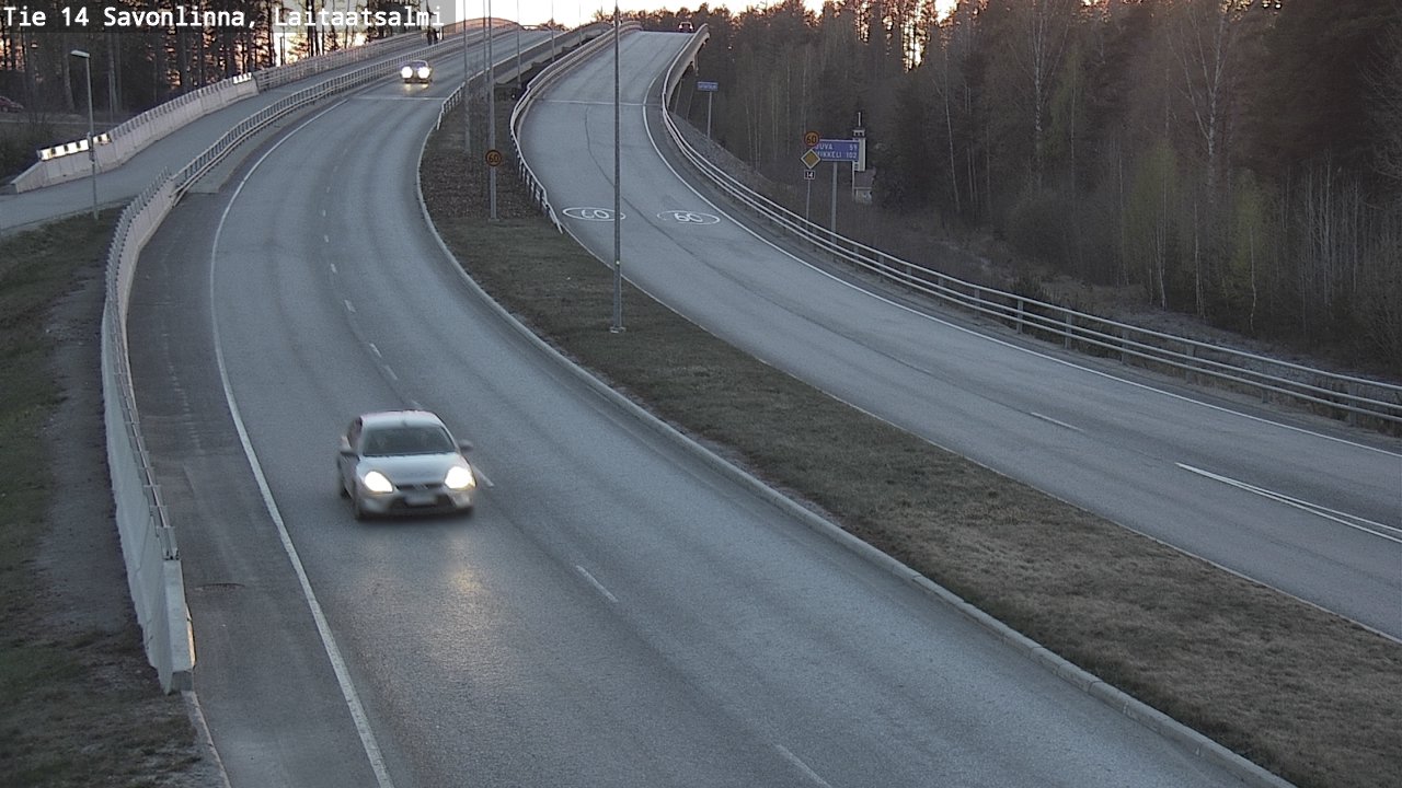 Weather Camera Image Väg 14 Nyslott, Laitaatsalmi, Savonlinna, Etelä-Savo