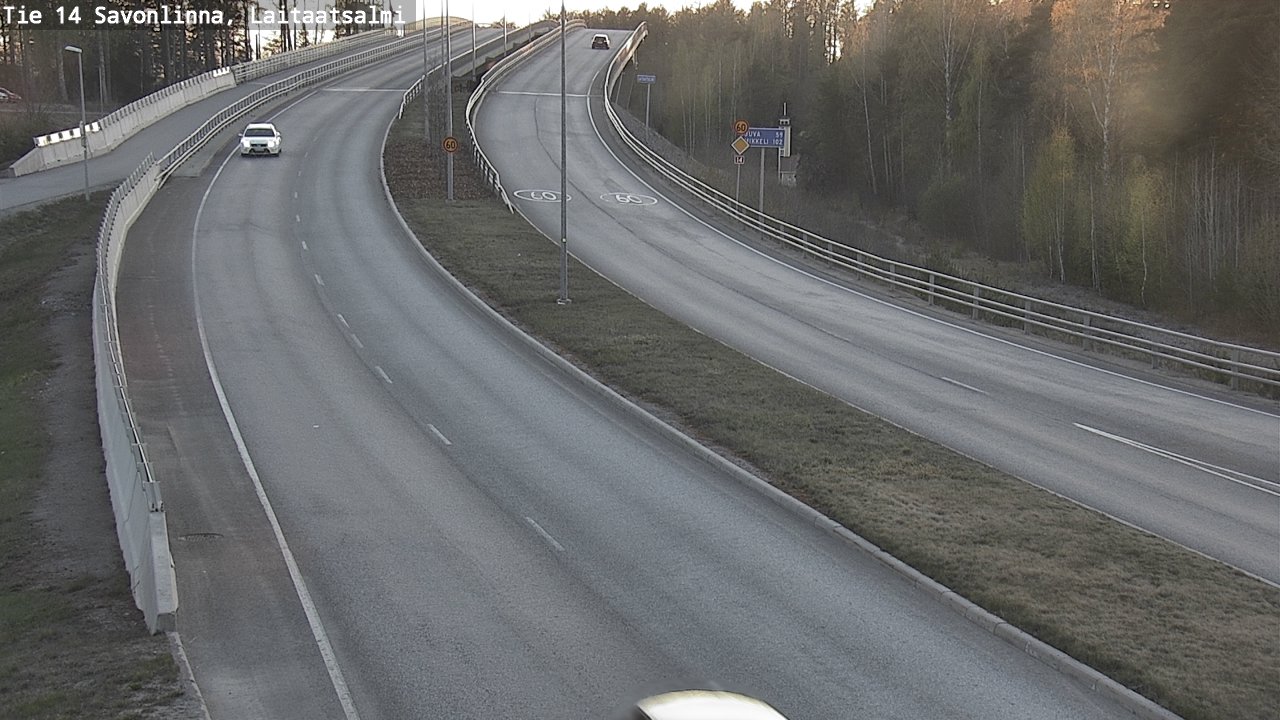 Weather Camera Image Väg 14 Nyslott, Laitaatsalmi, Savonlinna, Etelä-Savo