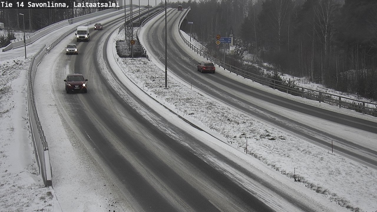 Weather Camera Image Väg 14 Nyslott, Laitaatsalmi, Savonlinna, Etelä-Savo